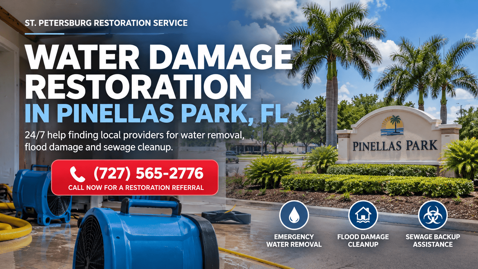 water damage restoration in Pinellas Park
